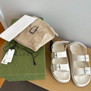 100% Authentic Women's Gucci Sandal with Mini Double G, Size 39